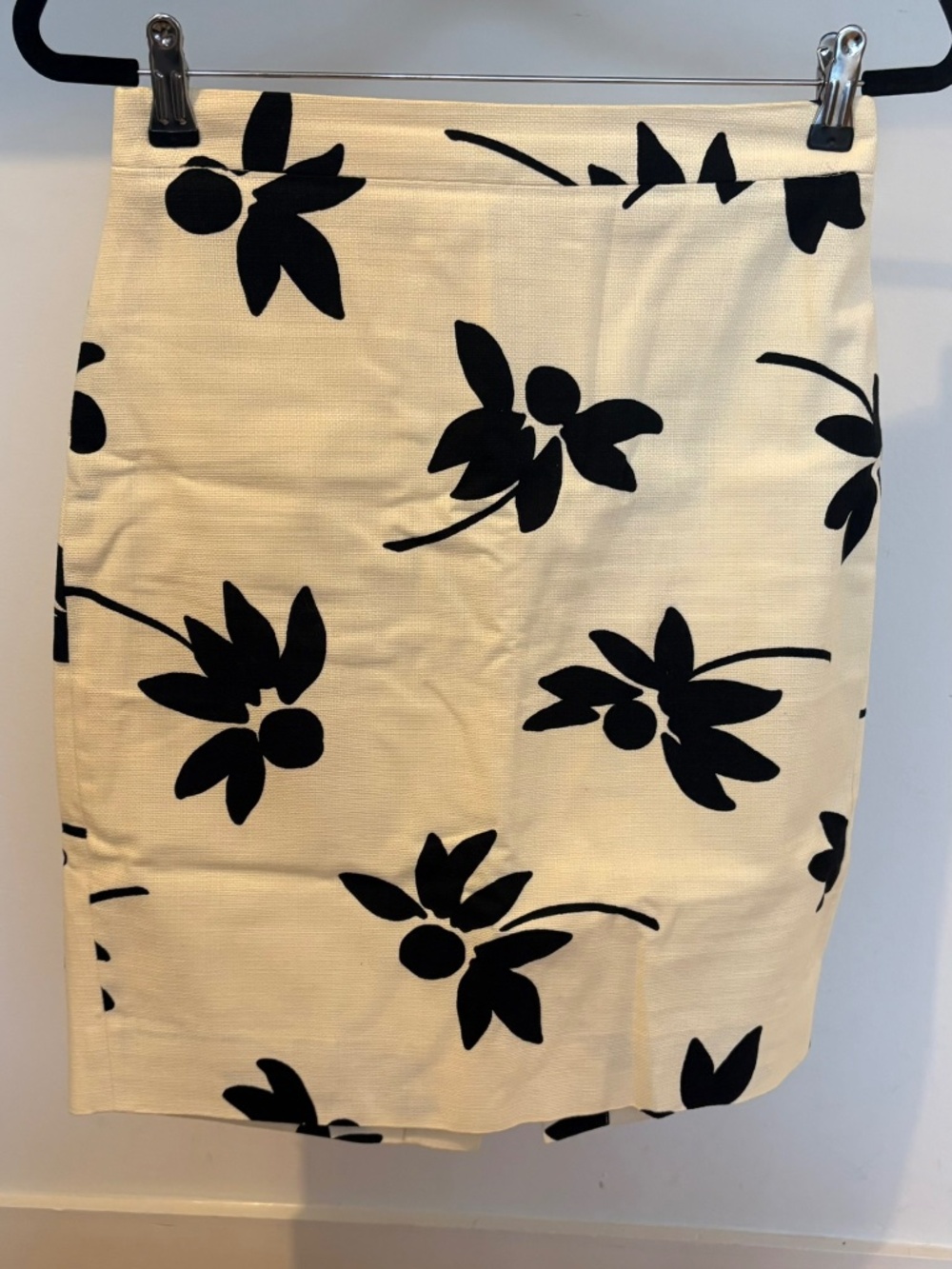 J. Crew white & black pencil skirt
